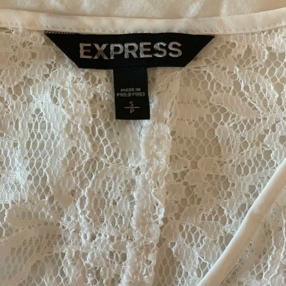 Express Womens White Lace Open Back Tank BNWOT - Picture 3 of 3